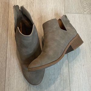 Taupe cut out booties